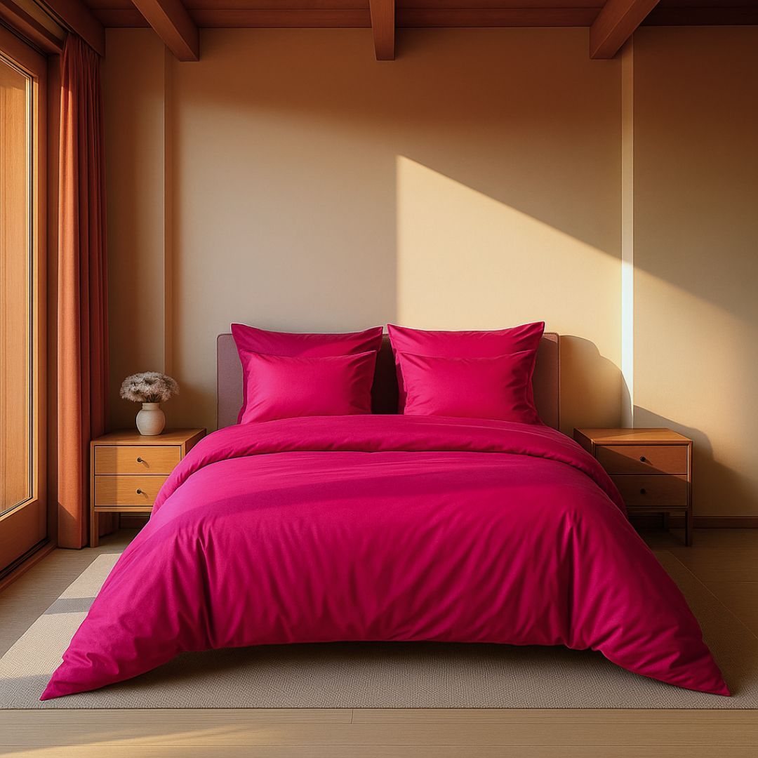 Luxus Lyocell Couple Bettwäsche-set: Berry Red