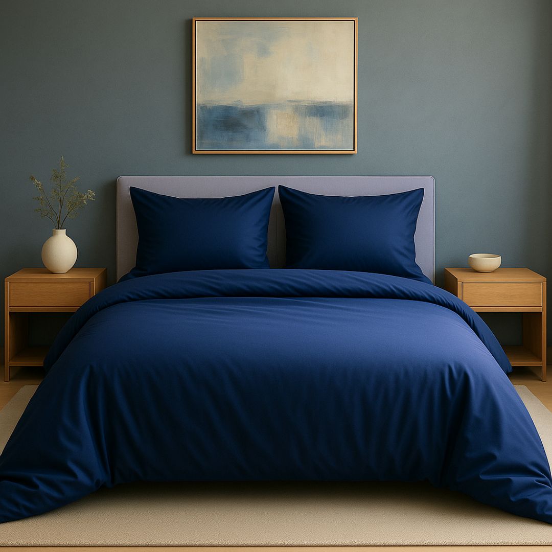 Luxus Lyocell Couple Bettwäsche-set: Deep Blue