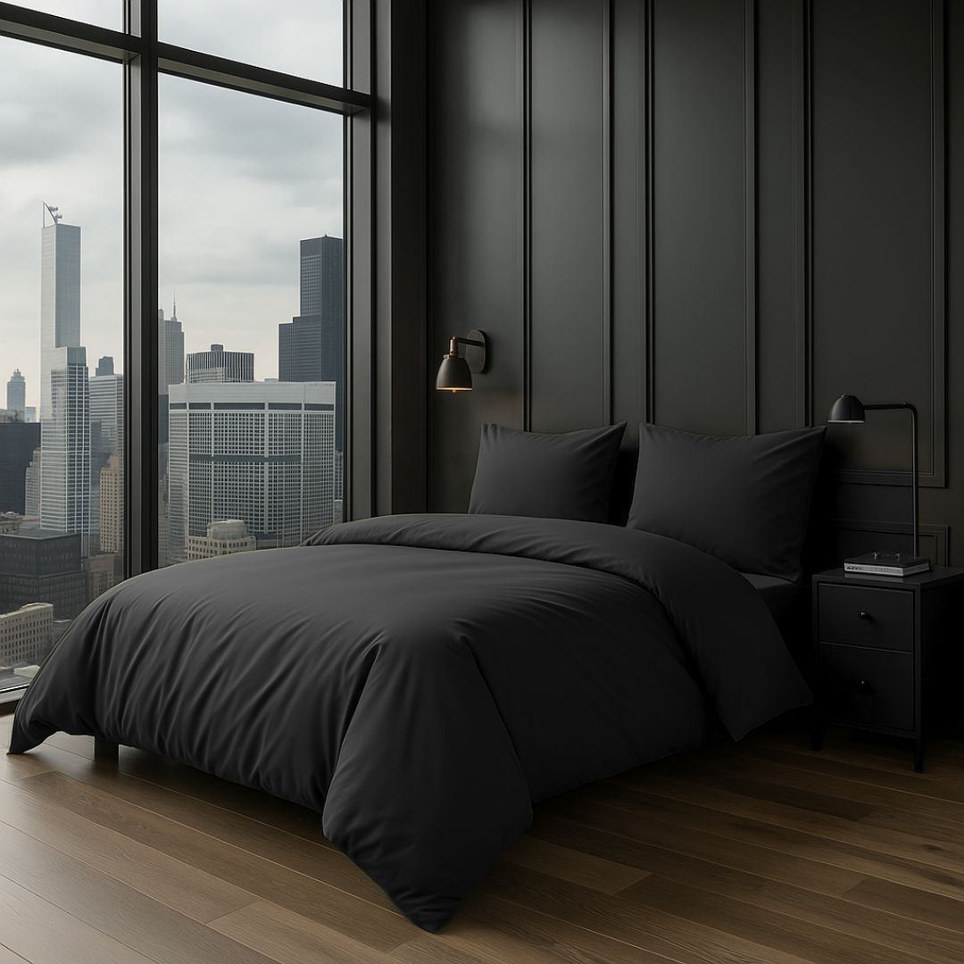 Luxus Lyocell Couple Bettwäsche-set: Night Grey