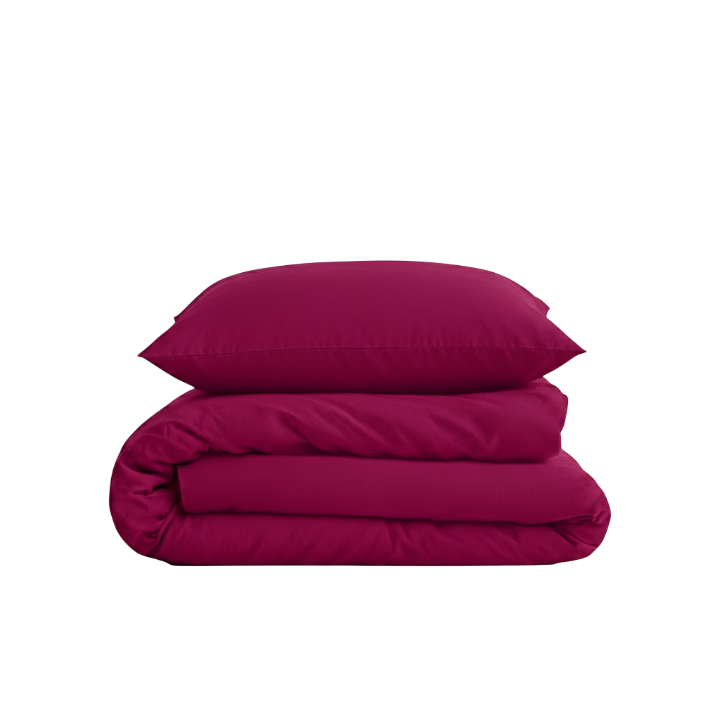 Luxus Lyocell Bettwäsche-set: Berry Red