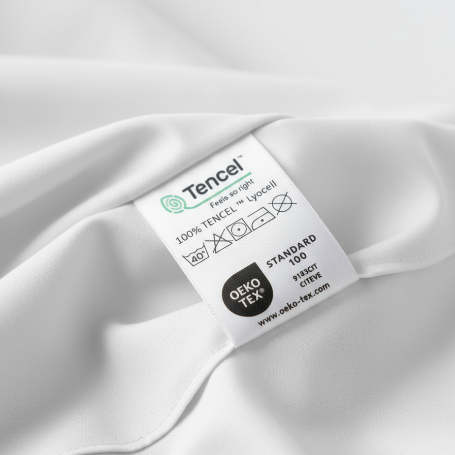 Luxus Lyocell Spannbettlaken: Shiny White