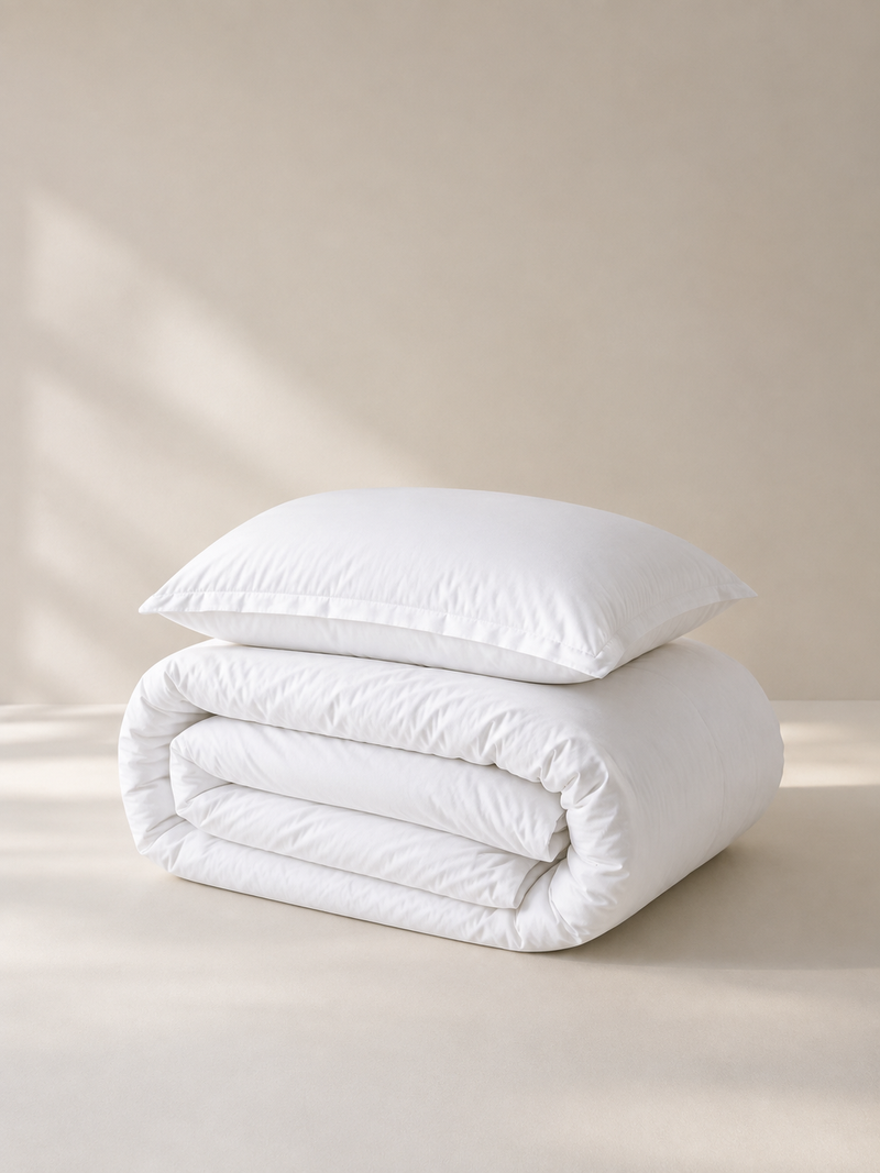 Gefaltete Cozy Heaven Kissen und Bettdecke