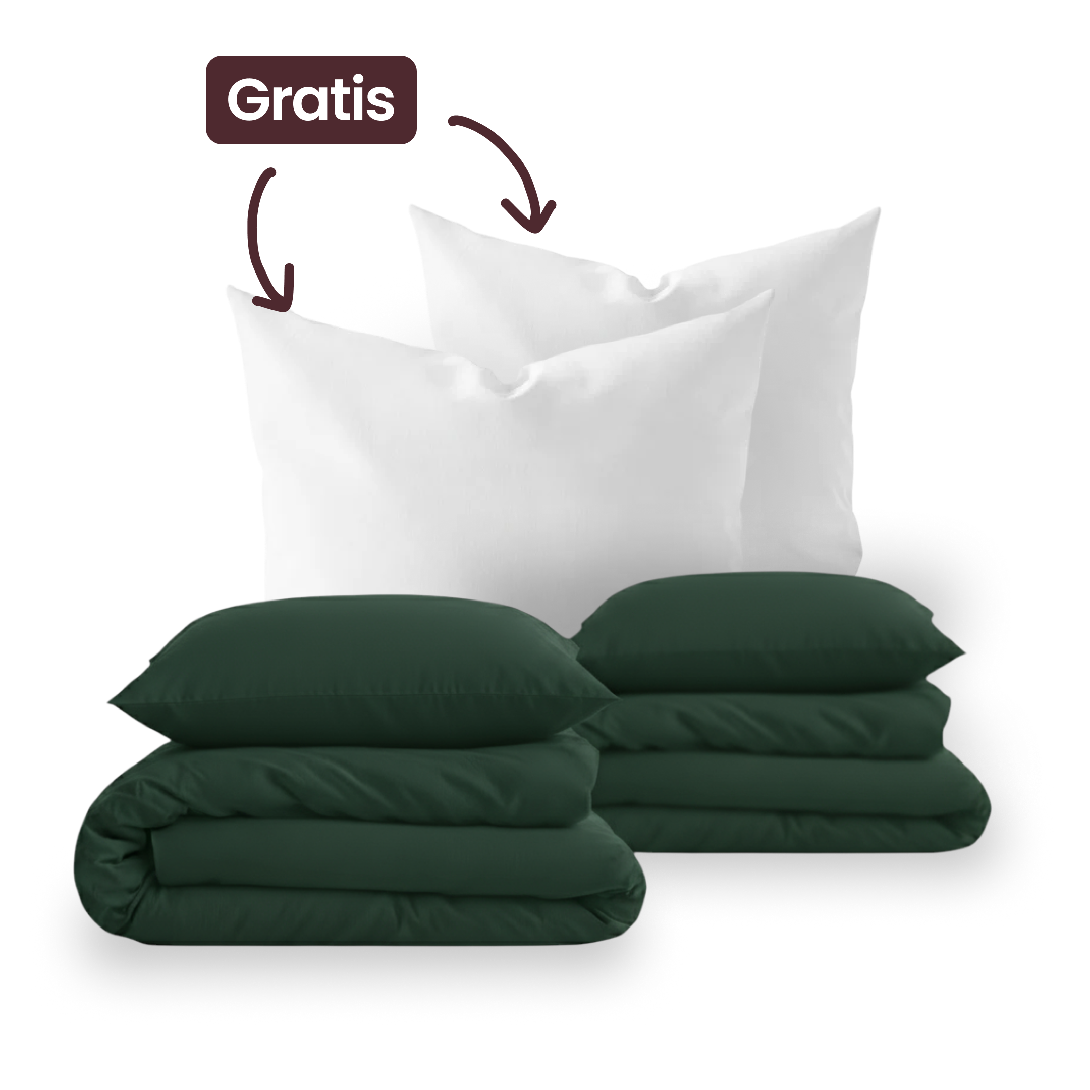 Muttertag Sale — Couple Set + 2 Kopfkissen gratis — Royal Green