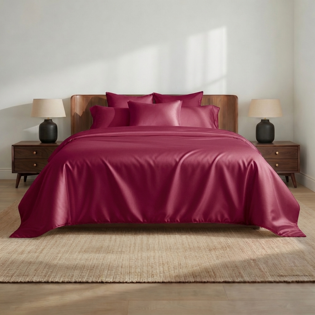 Bettwäsche-set Front - Berry Red