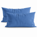 (2x) Luxus Lyocell Kissenbezug Marine 40x80cm