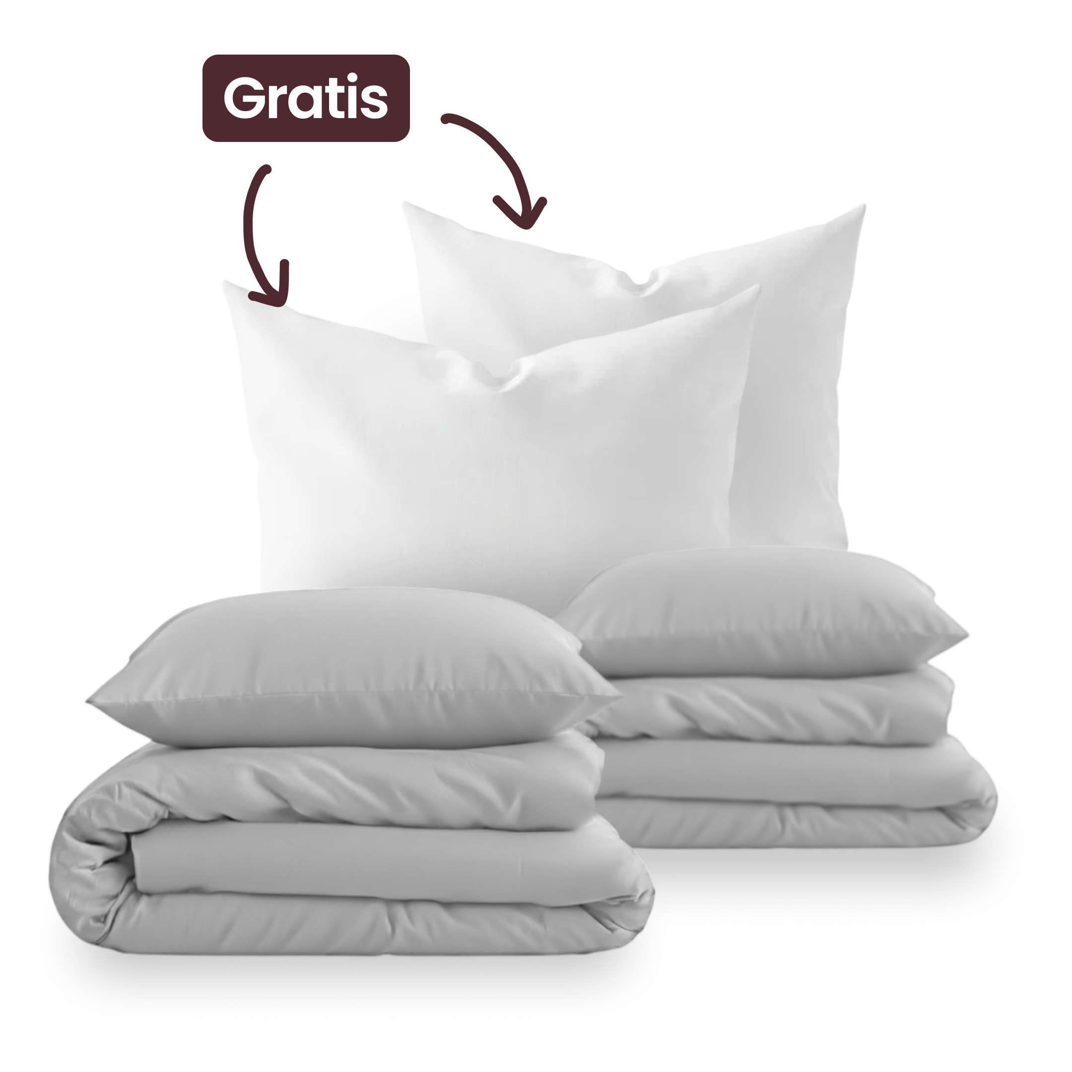 Muttertag Sale — Couple Set + 2 Kopfkissen gratis — Stone Grey