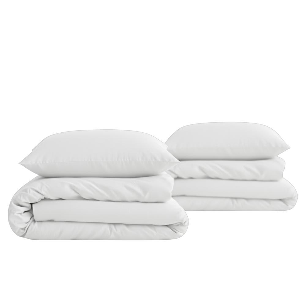 Luxus Lyocell Couple Bettwäsche-set: Shiny White