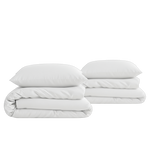 Luxus Lyocell Couple Bettwäsche-set: Shiny White