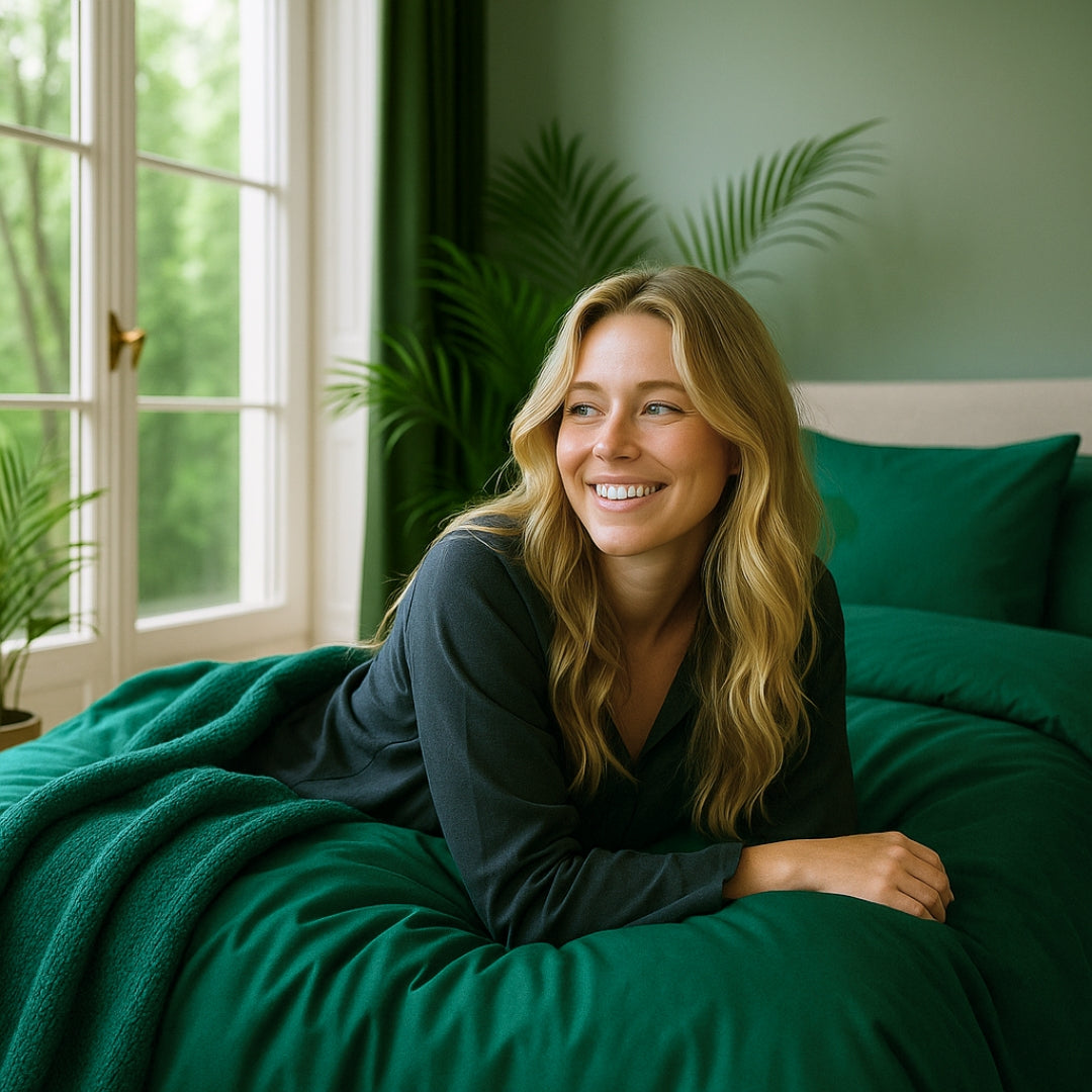 Luxus Lyocel Bettwäsche-set: Royal Green