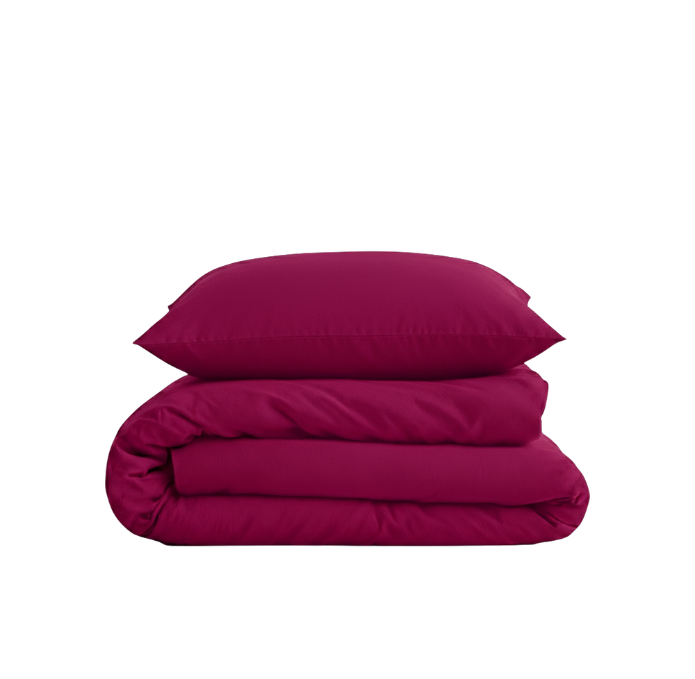Luxus Lyocell Bettwäsche-set: Berry Red