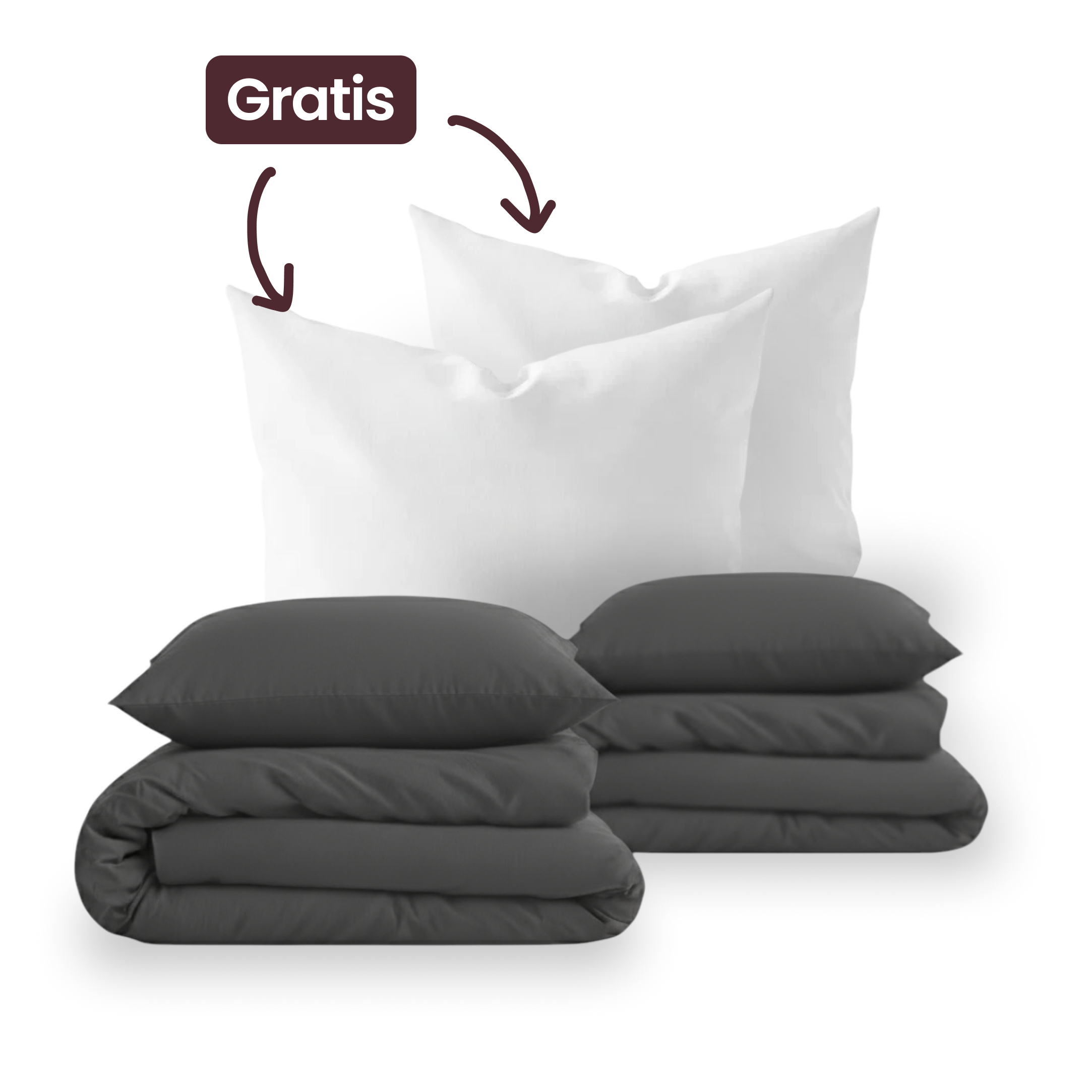 Muttertag Sale — Couple Set + 2 Kopfkissen gratis — Night Grey