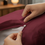 Luxus Lyocell Kissenbezug: Ruby Red