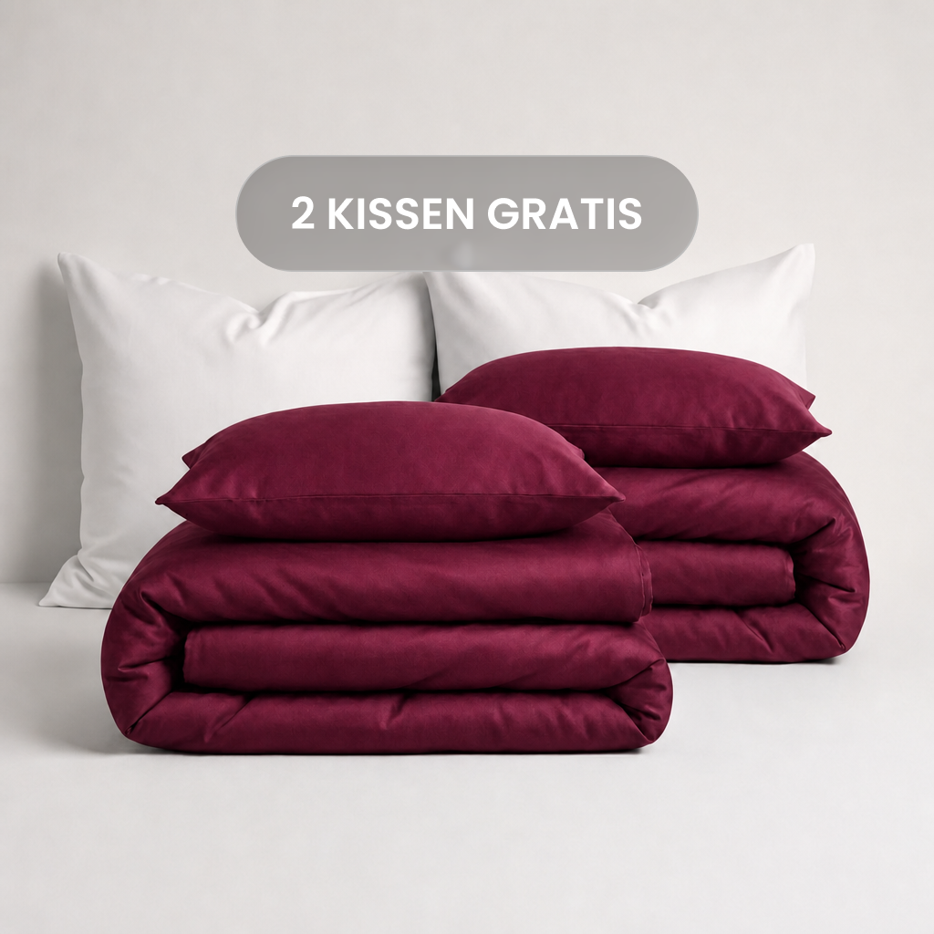 Luxus Lyocell Couple Bettwäsche-set: Berry Red