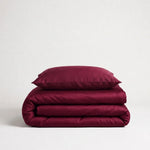 Luxus Lyocell Bettwäsche-Set Berry Red. 100 % Lyocell, 135 x 200 cm