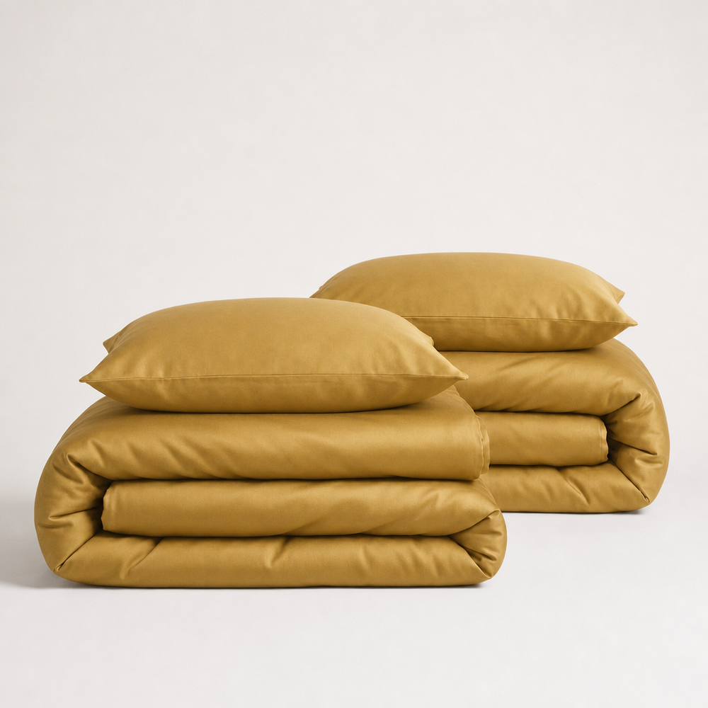 Luxus Lyocell Couple Bettwäsche-set: Coffee Brown