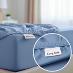 Luxus Lyocell Spannbettlaken: Ice Blue