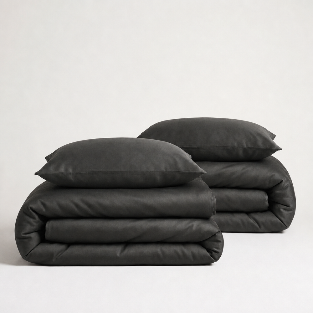Luxus Lyocell Couple Bettwäsche-set: Night Grey