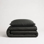 Luxus Lyocell Bettwäsche-Set Night Grey. 100 % Lyocell, 135 x 200 cm