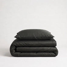 Luxus Lyocell Bettwäsche-Set Night Grey. 100 % Lyocell, 135 x 200 cm