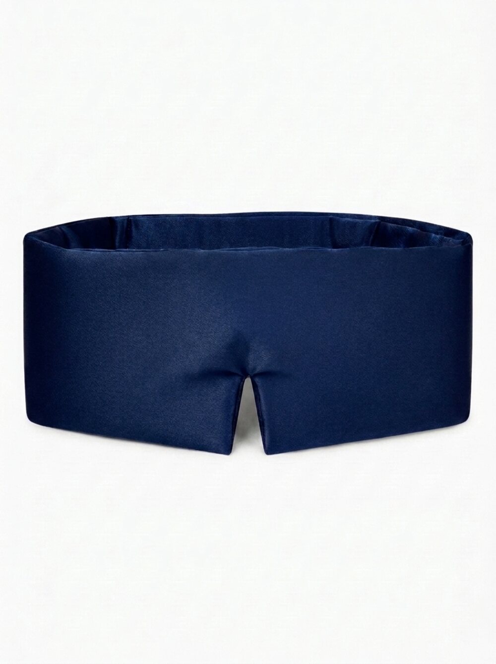 Luxus Lyocell Schlafmaske in Deep Blue von vorn