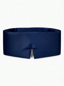 Luxus Lyocell Schlafmaske in Deep Blue von vorn