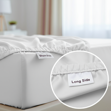 Luxus Lyocell Spannbettlaken: Shiny White
