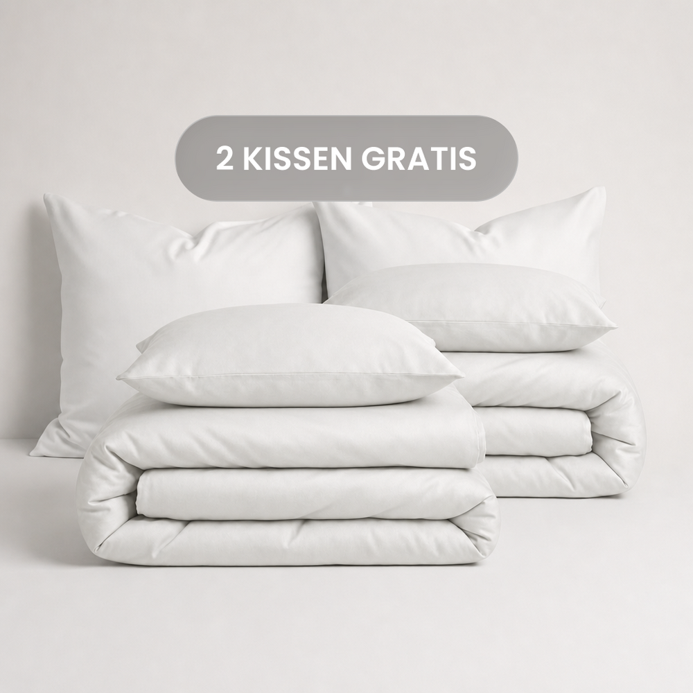 Luxus Lyocell Couple Bettwäsche-set: Shiny White
