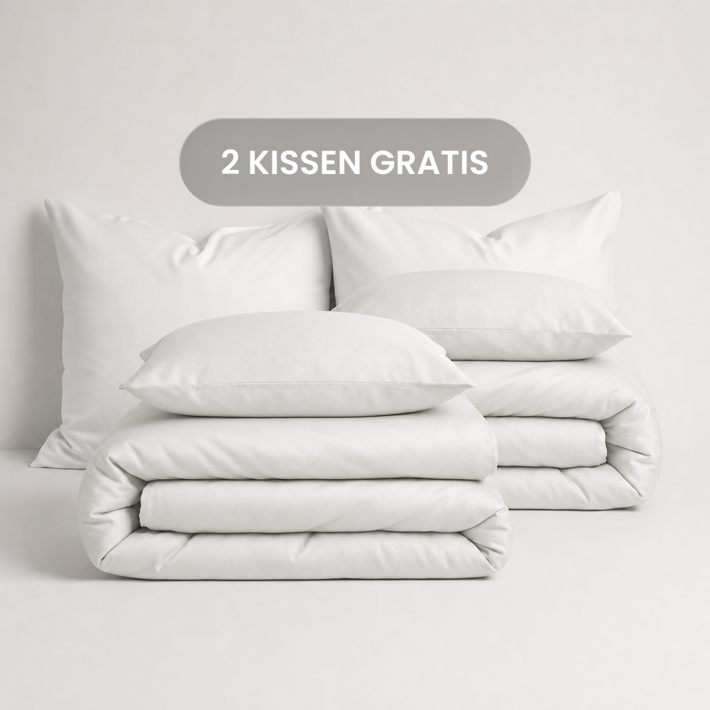 Luxus Lyocell Couple Bettwäsche-set: Shiny White