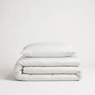 Luxus Lyocell Bettwäsche-set: Shiny White - 135 x 200 / 80 x 80