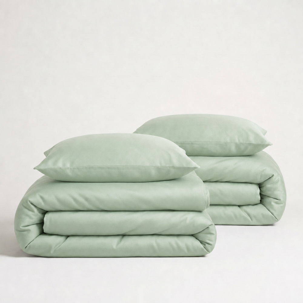 Luxus Lyocell Couple Bettwäsche-set: Soft Mint